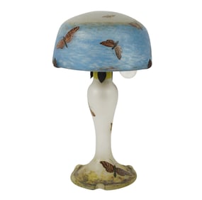 An Art Nouveau-Style Art Glass Table Lamp