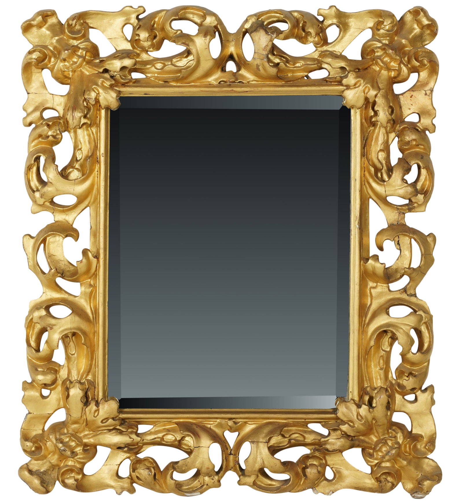 An Antique Baroque-Style Wall Mirror (1 of 9)