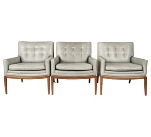 Style of T.H. Robsjohn Gibbings: Three Armchairs