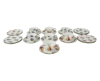 A Raynaud Limoges Porcelain Partial Service
