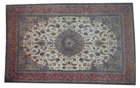 A Room-Sized Persian Rug 19'10 x 13': wool on cotton19'10 x 13'Notes: This item does not qualify for in-house shipping. Please see our preferred shippers' list for quotes or arrange for local pickup. https://www.abell.com/buy-sell/how-to-