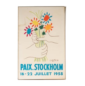 A Vintage Picasso Paix Stockholm Poster