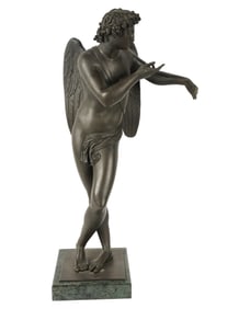 A Bronze Figure of a Winged Angel