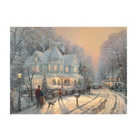 After Thomas Kinkade, 1958-2012, A Holiday Gathering