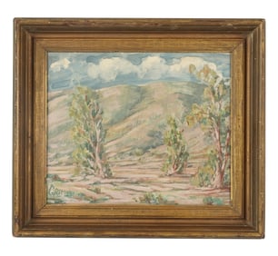 Paul Grimm, 1891 - 1974, Trees in Foothill Landscape