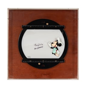 A Disney's Mickey Mouse Work Cel and Animation Disc