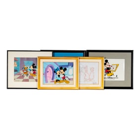 Five Mickey and Friends Cartoon Cells