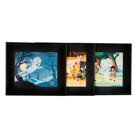 Three Casper Cartoon Animation Cels