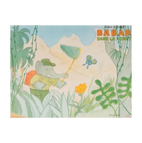 A French Babar the Elephant Poster