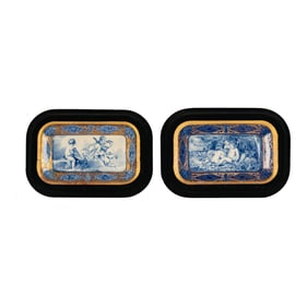 Two Zsolnay Pottery Platters