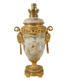 A Sevres-Style Porcelain Table Lamp