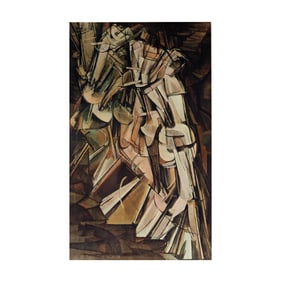 A Poster of Marcel Duchamp's Nude Descending a Staircase