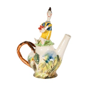 A Julia Kirillova Figural Ceramic Teapot