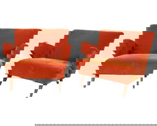 A Pair of Jens Risom Lounge Chairs