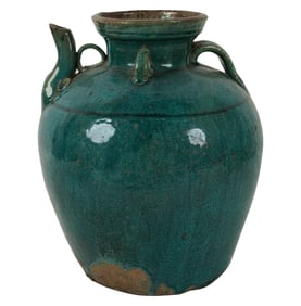 A Chinese Green-Glazed Pottery Jug