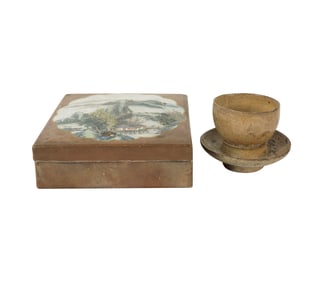 Two Antique Chinese Repaired Ceramics