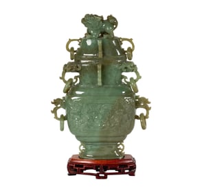 A Chinese Carved Stone Urn