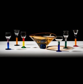 A Group of Art Glass Table Articles