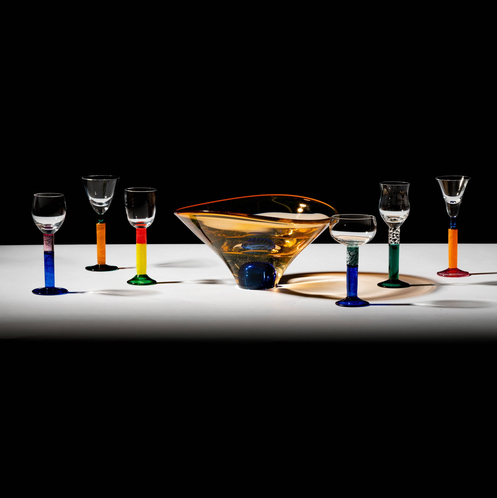 A Group of Art Glass Table Articles (1 of 9)