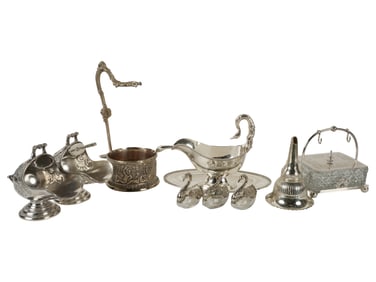 A Group of Silverplate Table Articles