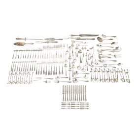 A Large Durgin Sterling Silver Flatware Service