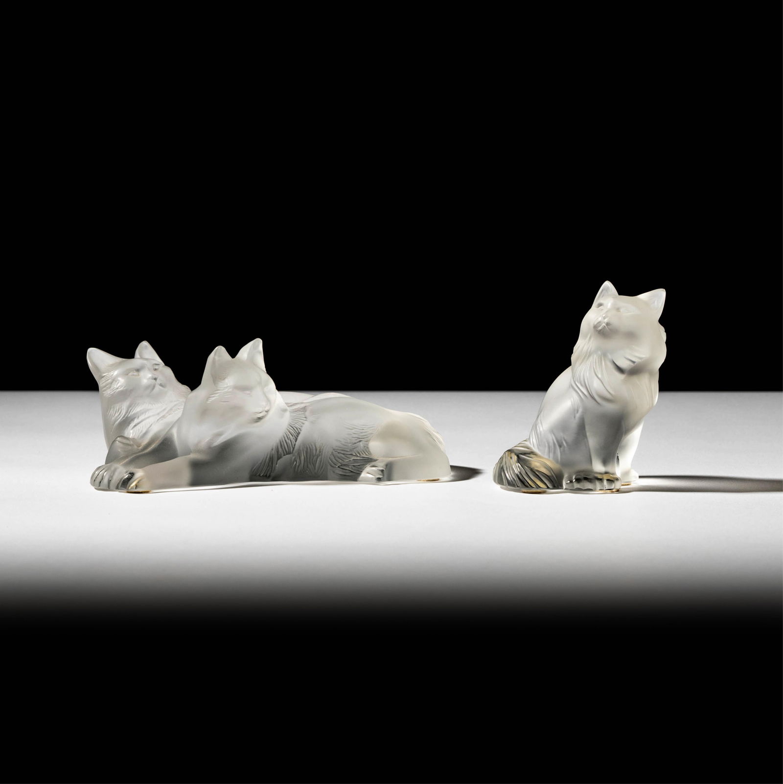 Two Lalique Glass Cat Figures (1 of 13)