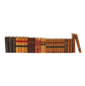 A Group of Leather-Bound Books