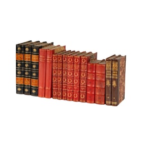 A Group of Leatherbound Books