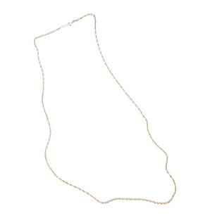 14-KARAT WHITE GOLD ROPE CHAIN: featuring a rope-link chain, comprised of 14-karat white gold, 24" long, 5.9 grams; inscribed 14kt