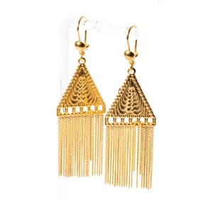 18-KARAT YELLOW GOLD TASSEL EARRINGS