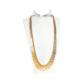 14-KARAT YELLOW GOLD BIB TASSEL NECKLACE, UNO-AERRE