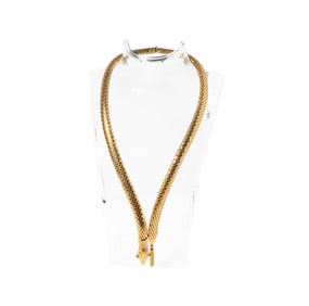18-KARAT YELLOW GOLD SNAKE NECKLACE