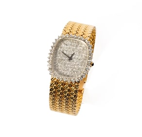 14-KARAT YELLOW GOLD DIAMOND WATCH