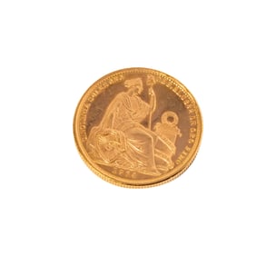1964 PERUVIAN COIN 50 SOLES ORO