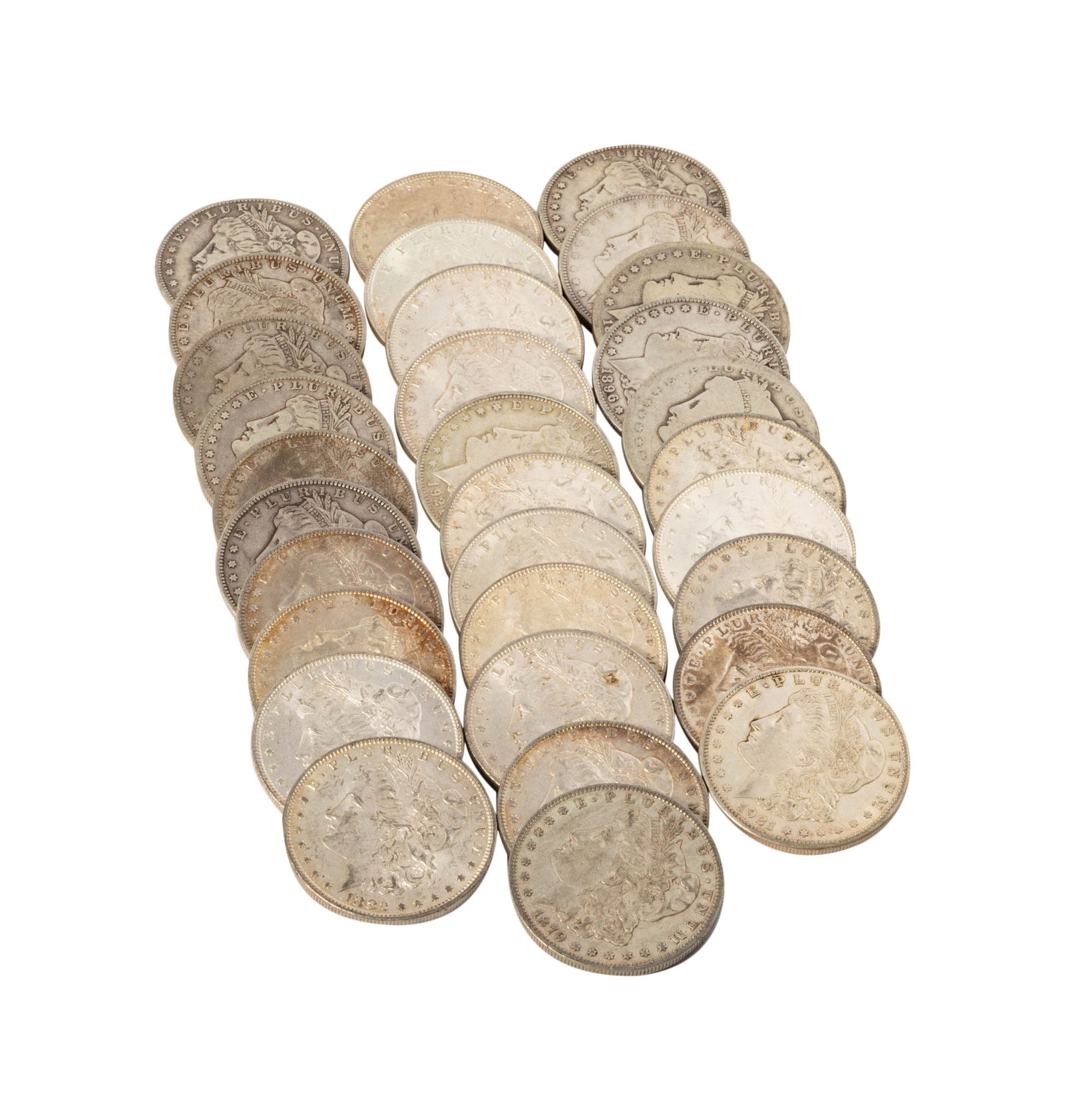 31 SILVER MORGAN DOLLAR COINS (1 of 9)