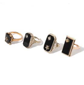 GROUP OF FOUR GOLD RINGS