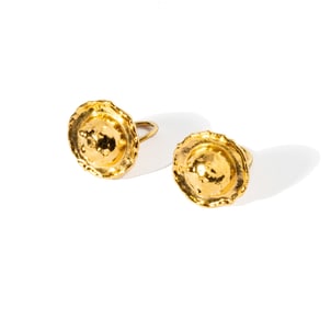 PAIR OF JEAN MAHIE 22 KARAT YELLOW GOLD EARRINGS