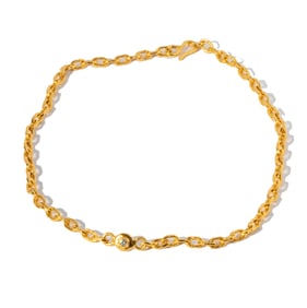 JEAN MAHIE 22 KARAT YELLOW GOLD DIAMOND AND RUBY NECKLACE