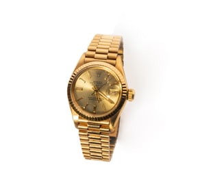 ROLEX 18 KARAT YELLOW GOLD LADY'S PRESIDENT WATCH