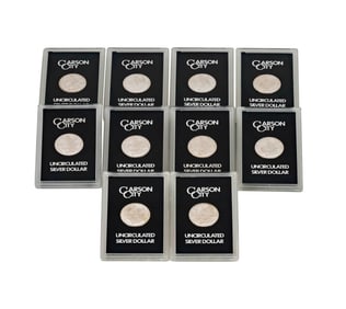 TEN 1884 MORGAN SILVER DOLLARS