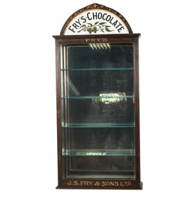 An Antique English Chocolate Display Case