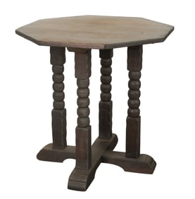A Monterey Spanish Revival Octagonal Lamp Table