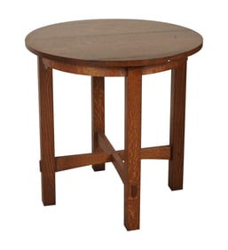 An Alan Cole Arts and Crafts-Style Oak Lamp Table