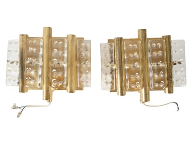 Carl Fagerlund for Orrefors: Pair of Sconces