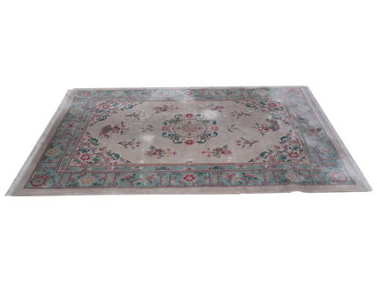 A Chinese Rug 9'2" x 6'1": contemporary; wool on cotton 9'2" x 6'1" Notes: This item does not qualify for in-house shipping. Please see our preferred shippers' list for quotes or arrange for local pickup. https://www.abell.com/