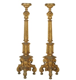 A Pair of Baroque-Style Altar Sticks