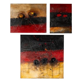 Paul Ecke, B. 1953, Three Works from Whispers Series