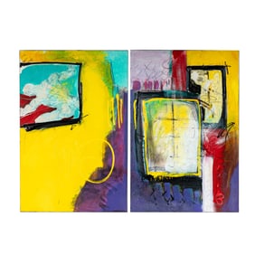Paul Ecke, B. 1953, The House Party (Diptych)
