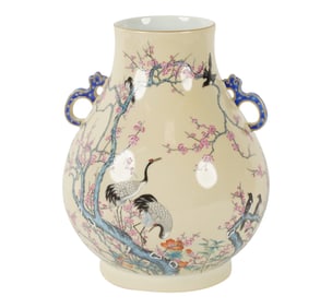 A Chinese Double-Handle Porcelain Vase