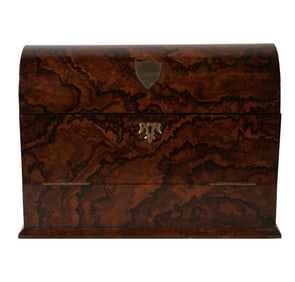An Edwardian Burl Wood Tantalus